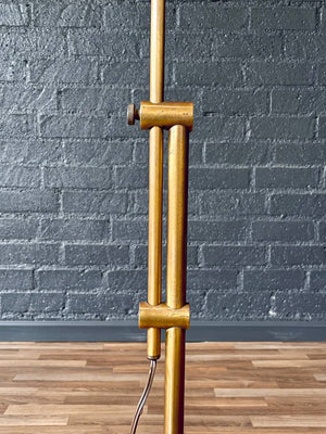Mid-Century Modern Adjustable Brass Reading Floor Lamp, c.1960’s