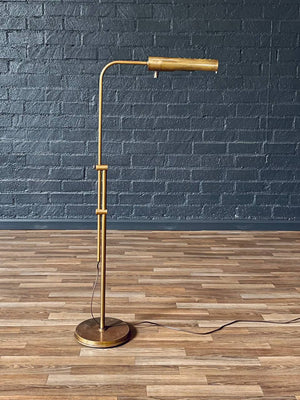 Mid-Century Modern Adjustable Brass Reading Floor Lamp, c.1960’s