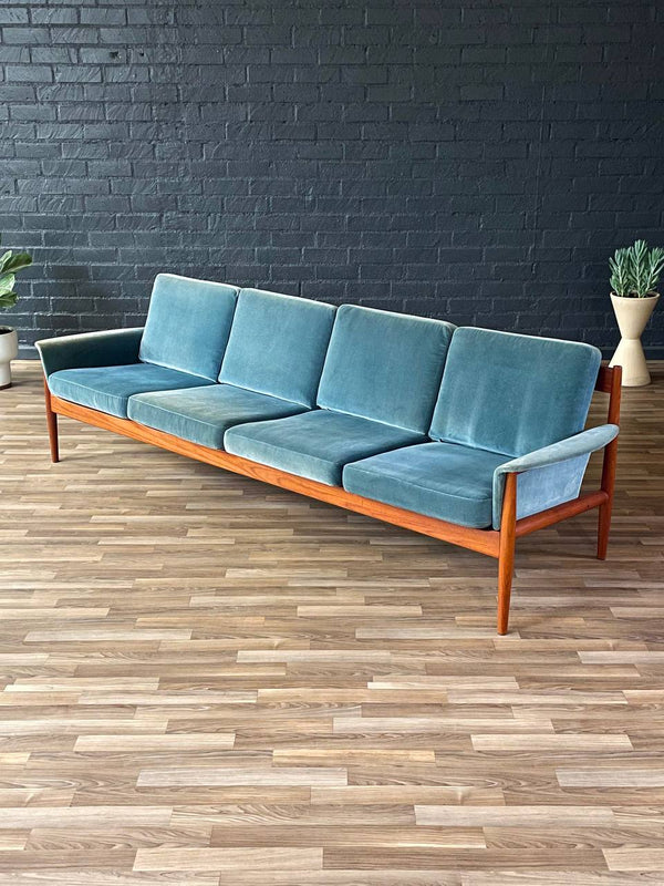 Mid-Century Danish Modern 4-Seater Teak Sofa by Grete Jalk, c.1960’s