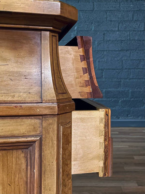 Pair of Vintage American Traditional Night Stands w/ Travertine Tops, c.1950’s