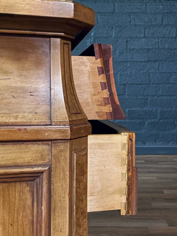 Pair of Vintage American Traditional Night Stands w/ Travertine Tops, c.1950’s