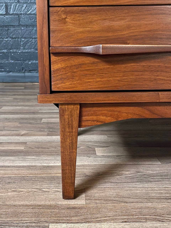 Mid-Century Modern Sculpted Walnut 3-Drawer Dresser, c.1960’s