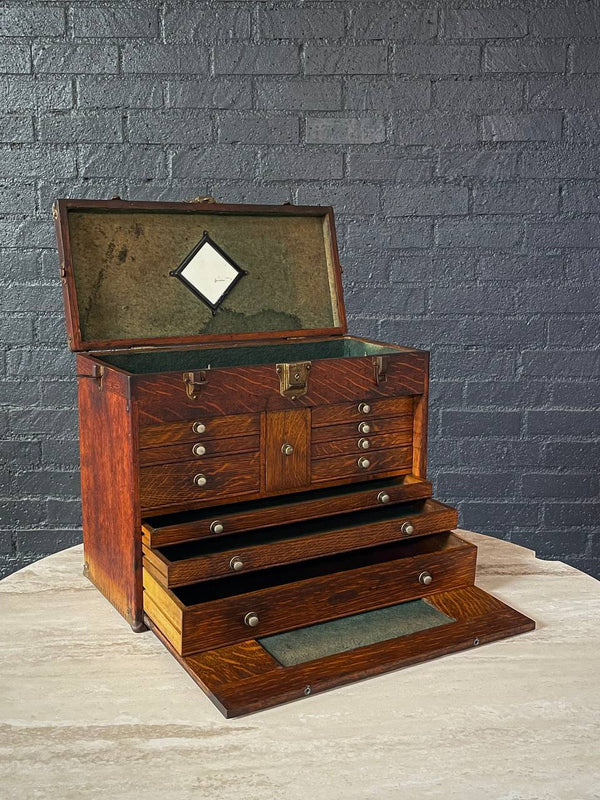 Early 20th Century American Oak Machinist’s Tool Box by H. Gerstner & Sons, c.1930’s