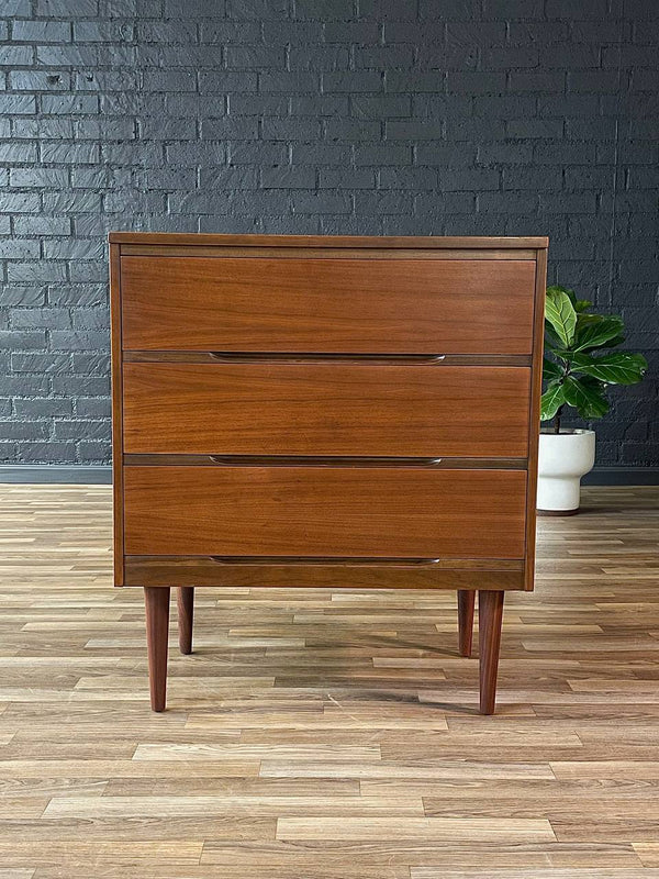 Mid-Century Modern Walnut 3-Drawer Dresser by LA Period, c.1960’s