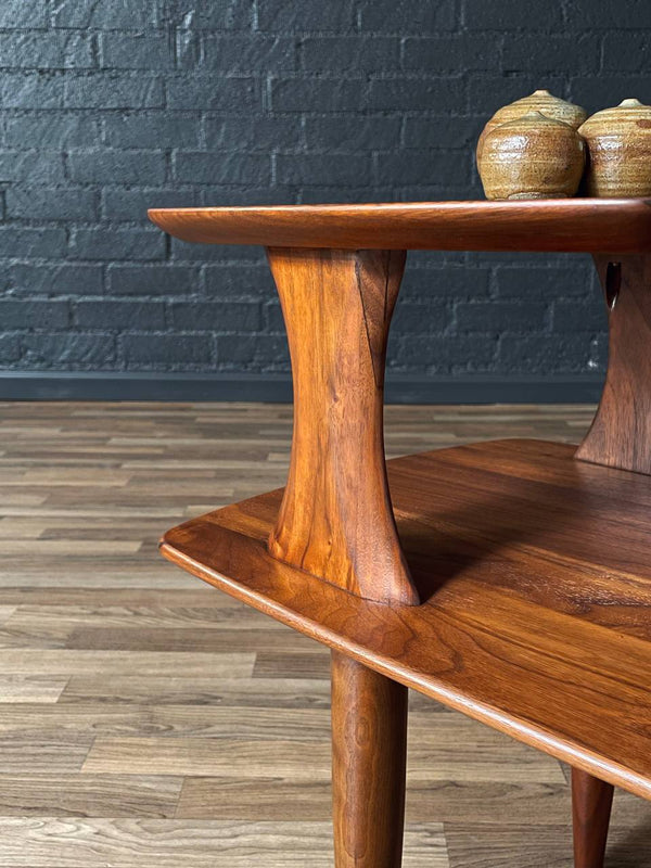 Mid-Century Modern Two-Tier Walnut Side Table by Ace-Hi, c.1960’s