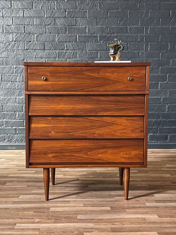 Mid-Century Modern Walnut Highboy Dresser by Harmony House, c.1960’s