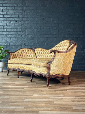 Antique Victorian Carved Mahogany Sofa, c.1920’s