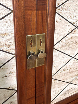 Mid-Century Modern Credenza w/ Travertine Stone & Bi-Folding Doors, c.1960’s