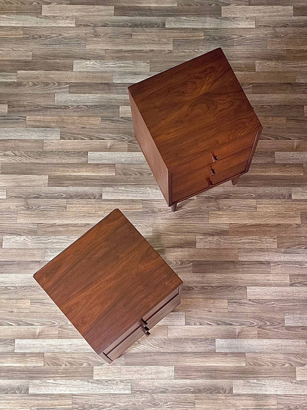 Pair of Mid-Century Modern 3-Drawer Walnut Night Stands, c.1960’s