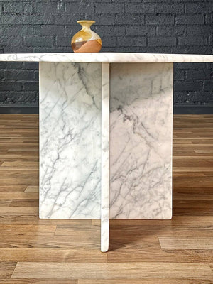 Vintage Italian Post Modern Carrara “Tear Drop” Side Table, c.1970’s