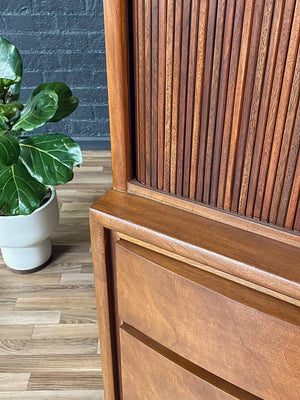 Mid-Century Modern Tambour-Door Highboy Dresser, c.1960’s
