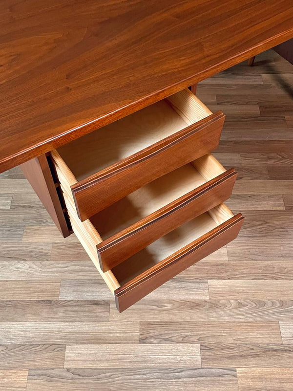 Mid-Century Modern Walnut Executive Desk by Fredrik Kayser, c.1960’s