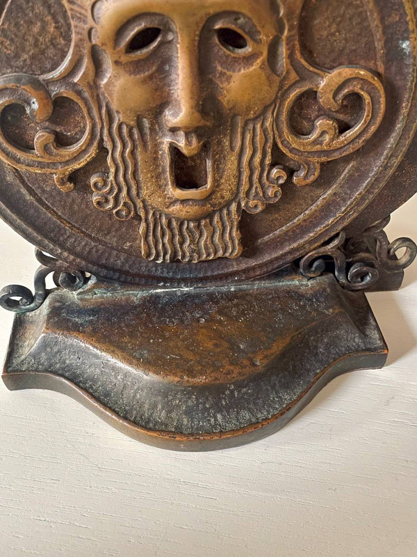 Pair of Antique Art Deco Bronze Theatrical Mask Bookends by Bruno Bach, c.1920’s