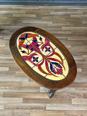 Vintage Spanish Revival Oak & Tile Coffee Table, c.1940’s