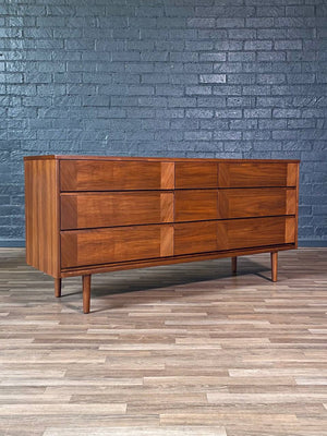 Mid-Century Modern 9-Drawer Walnut Dresser, c.1960’s