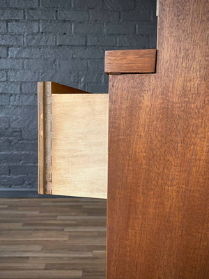 Mid-Century Modern Highboy Dresser w/ Brass Accents, c.1960’s