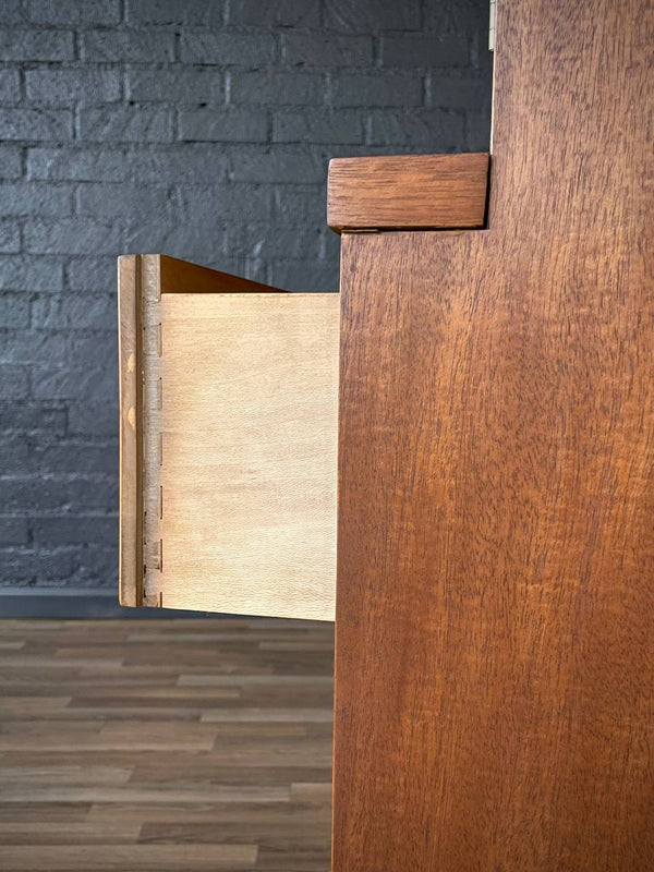 Mid-Century Modern Highboy Dresser w/ Brass Accents, c.1960’s