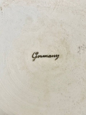 Antique German Elfinware Porcelain Roses Trinket Box w/ Brass Accents, c.1960’s