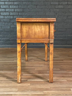 Early Californian Monterey Spanish Ranch Style Maple Desk, c.1930’s