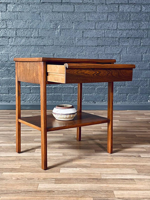 Mid-Century Modern Two-Tier Night Stand w/ Bookshelf, c.1950’s