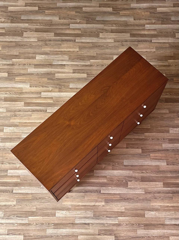 Mid-Century Modern 9-Drawer Walnut Dresser, c.1960’s