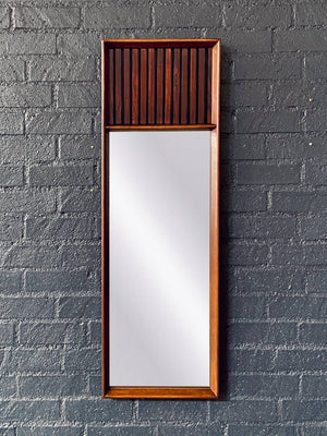 Pair of Mid-Century Modern “Tower Suite” Rosewood & Pecan Mirrors by Lane, c.1970’s