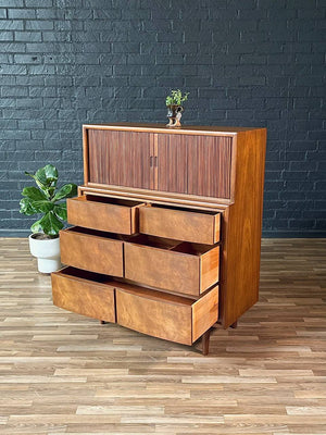 Mid-Century Modern Tambour-Door Highboy Dresser, c.1960’s