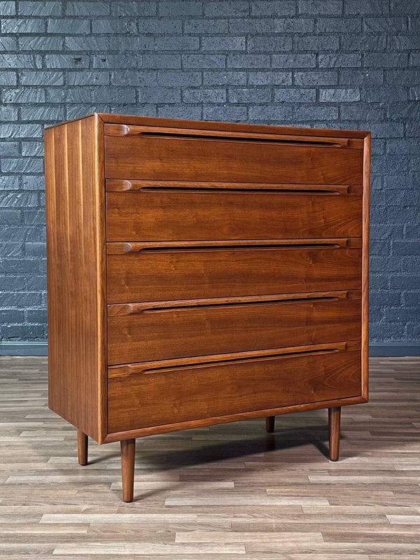 Mid-Century Modern Walnut Highboy Dresser, c.1960’s
