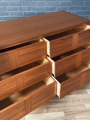 Mid-Century Modern Walnut Dresser w/ Slated Drawers by Ward Furniture, c.1960’s