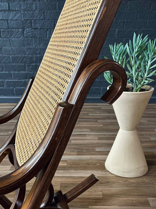 Vintage Bentwood & Cane Rocking Chair, c.1970’s