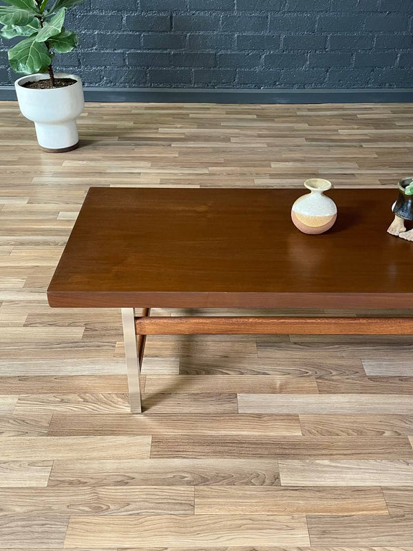 Mid-Century Modern Walnut & Chrome Coffee Table by Lane, c.1960’s