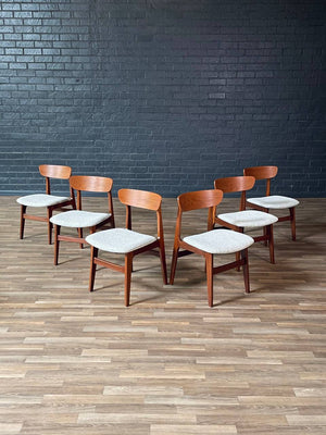 Set of 6 Mid-Century Danish Modern Teak Dining Chairs, c.1960’s