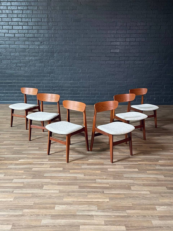 Set of 6 Mid-Century Danish Modern Teak Dining Chairs, c.1960’s