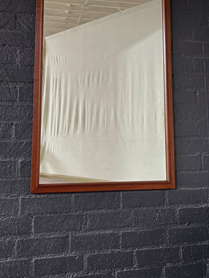 Mid-Century Modern Sculpted Walnut Wall Mirror, c.1950’s