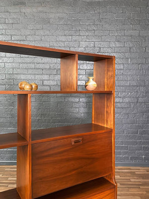 Mid-Century Modern Walnut Room Divider or Bookshelf by J.B. Van Sciver, c.1960’s