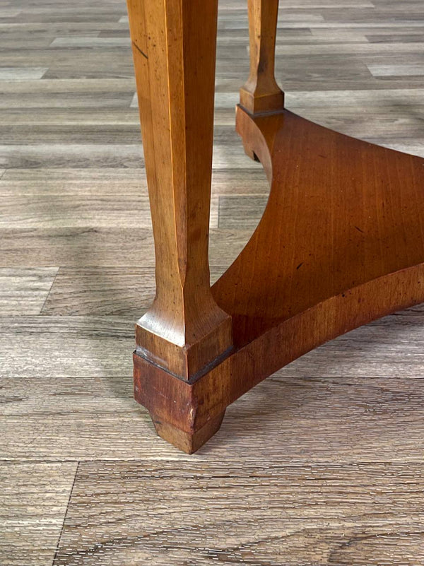 Mid-Century Carrera Marble & Walnut Side Table, c.1960’s