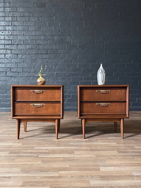 Pair of Mid-Century Modern Walnut Night Stands, c.1960’s
