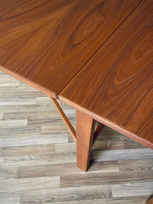 Mid-Century Danish Modern Teak Drop-Leaf Dining Table, c.1970’s