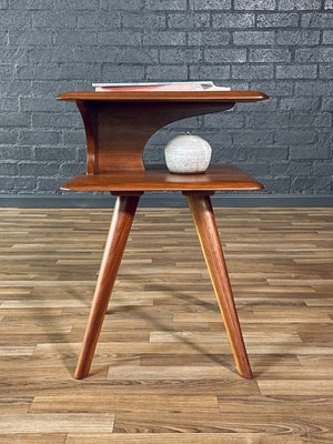 Mid-Century Modern Two-Tier Side Table by Carl Bissman, c.1950’s