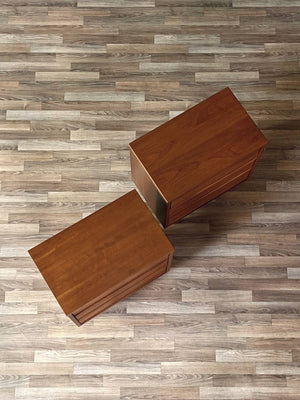 Pair of Mid-Century Modern Walnut Night Stands by Dixie, c.1960’s