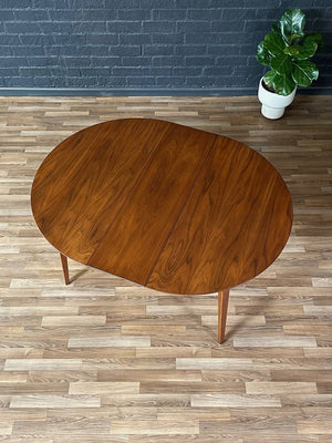 Expanding Mid-Century Modern “Profile” Round Dining Table by John Van Koert for Drexel, c.1950’s