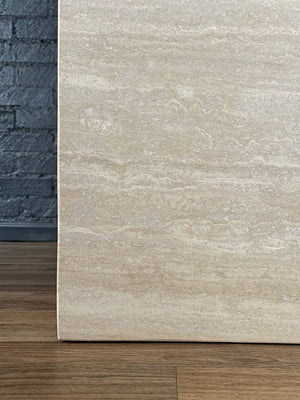 Vintage Post Modern Travertine Stone Console Table, c.1970’s