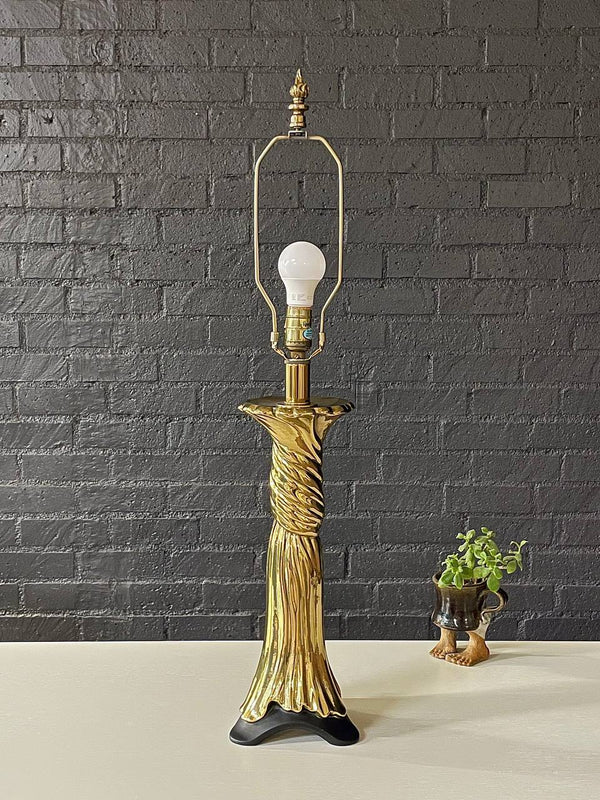 Mid-Century Modern Polished Brass Table Lamp by Rembrandt, c.1960’s