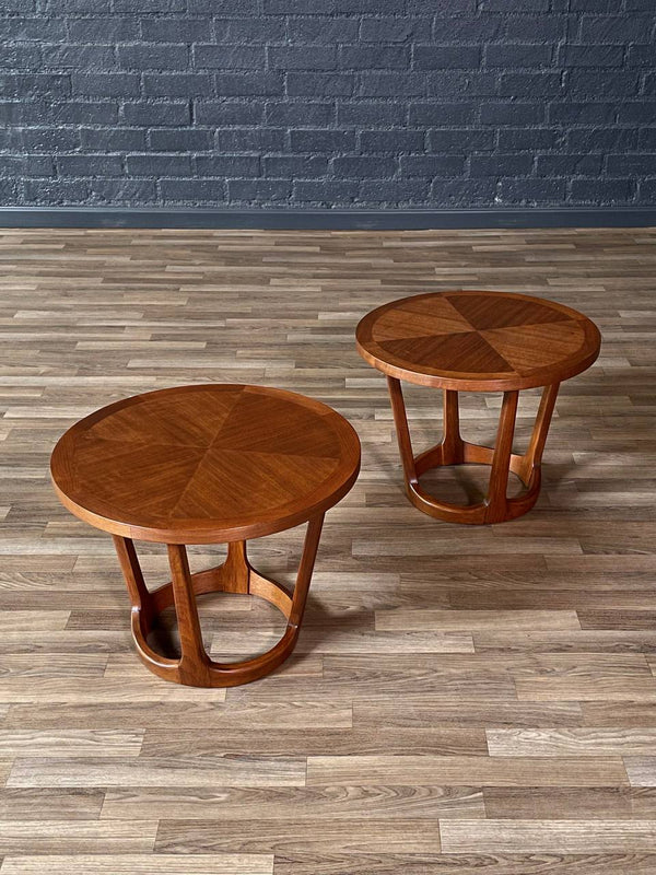 Pair of Mid-Century Modern “Rhythm” Walnut Side Tables by Lane, c.1960’s