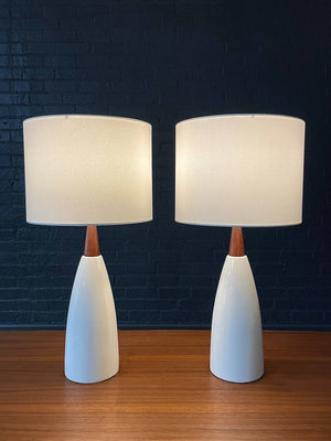 Pair of Mid-Century Modern Ceramic Table Lamps, c.1960’s