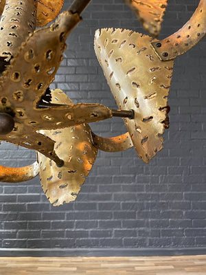 Mid-Century Modern Brutalist Chandelier by Tom Greene for Feldman, c.1960’s