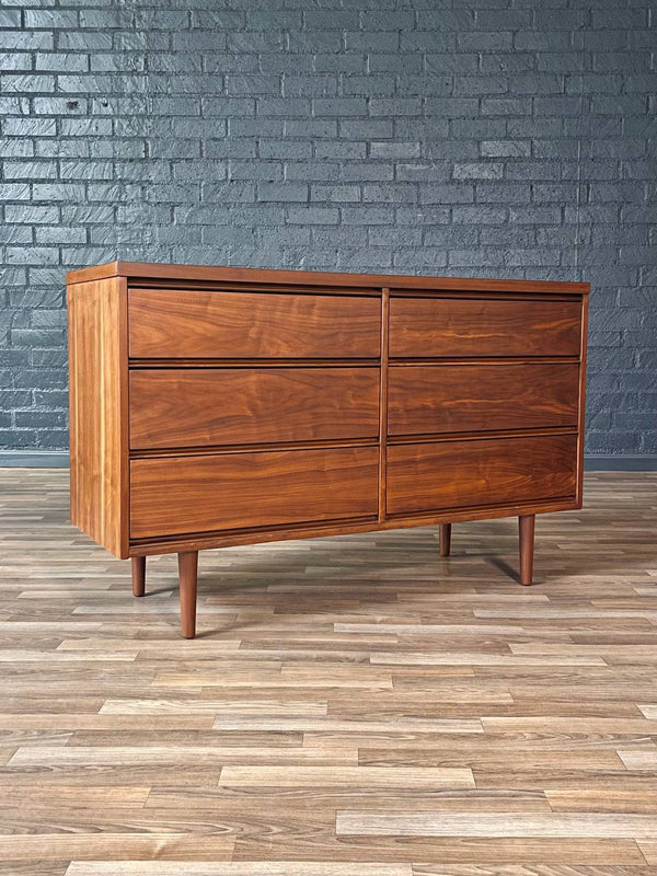 Mid-Century Modern 6-Drawer Walnut Dresser, c.1960’s