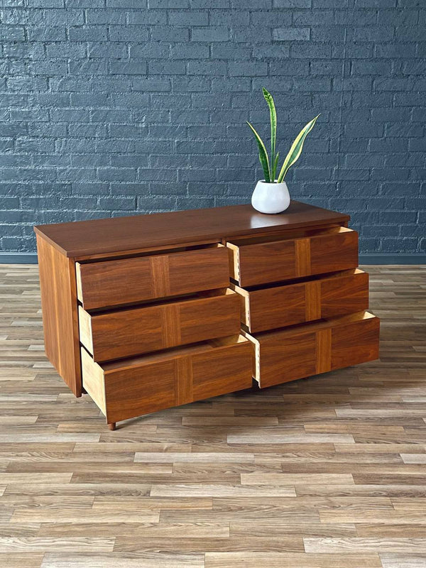 Mid-Century Modern Walnut Dresser w/ Slated Drawers by Ward Furniture, c.1960’s