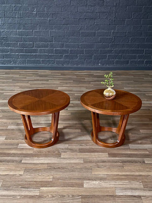 Pair of Mid-Century Modern “Rhythm” Walnut Side Tables by Lane, c.1960’s
