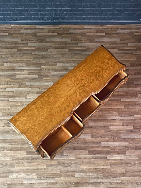 French Louis XVI Style Burl Wood Dresser by Romweber, c.1920’s